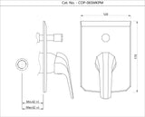 SINGLE LEVER EXPOSED PARTS KIT OF DIVERTER - JAQUAR FAUCETS -  ( CHROME - CONTINENTAL PRIME - 0x15 mm - 0inchX0.5inch )
