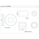 EXP PARTS FOR CONC.STOP COCK - JAQUAR FAUCETS -  ( CHROME - CONTINENTAL PRIME - 0x0 mm - 0inchx0inch )