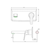 EXPOSED PART KIT OF SINGLE LEVER BASIN MIXER WALL MOUNTED - JAQUAR FAUCETS -  ( CHROME - CONTINENTAL PRIME - 0x15 mm - 0inchX0.5inch )