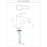 SL BASIN MIXER W/O POP UP WASTE W/PIPES - ESSCO FAUCET -  ( CHR - COSMO - 0x15 mm - 0inchX0.5inch )