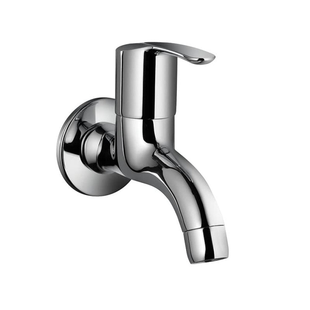 BIB COCK W/FLANGE - ESSCO FAUCET -  ( CHROME - COSMO - 0x15 mm - 0inchX0.5inch )