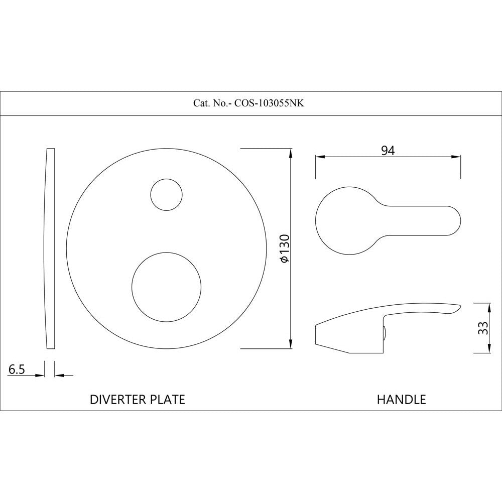 SL EXPOSED PARTS DIV FOR 055 - ESSCO FAUCET -  ( CHROME - COSMO - 0x15 mm - 0inchX0.5inch )