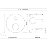 SL EXPOSED PARTS DIV FOR 055 - ESSCO FAUCET -  ( CHROME - COSMO - 0x15 mm - 0inchX0.5inch )
