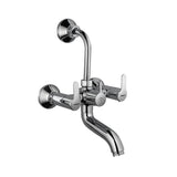 WALL MIXER 2 IN 1 W/BEND - ESSCO FAUCET -  ( CHROME - COSMO - 0x15 mm - 0inchX0.5inch )