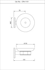 SOAP DISH HOLDER - JAQUAR FAUCETS -  ( CHROME - CONTINENTAL PRIME ACCESSORIES - 0x0 mm - 0inchx0inch )