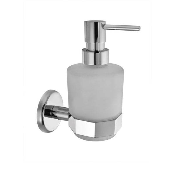 SOAP DISPENSER WITH GLASS BOTTLE - JAQUAR FAUCETS - ( CHROME - CONTINENTAL PRIME ACCESSORIES - 0x0 mm - 0inchX0inch )