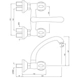 SINK MIXER W/M - JAQUAR FAUCETS -  ( CHROME - CLARION QUARTER TURN - 0x15 mm - 0inchX0.5inch )