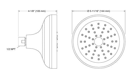 ARISE LIGHTED SHOWERHEAD - KOHLER POPULAR -  ( POLISHED CHROME - POPULAR - 144.2x144.2 mm - 5.76inchX5.76inch )