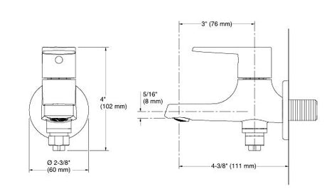BEAM TWO WAY BIB FAUCET, COLD ONLY - KOHLER POPULAR -  ( POLISHED CHROME - POPULAR - 0x0 mm - 0inchx0inch )