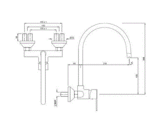 S.L. SINK MIXER W/M W.UPPER SPOUT - JAQUAR FAUCETS -  ( CHROME - FONTE - 0x15 mm - 0inchX0.5inch )