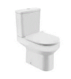 EWC RIMLESS BOWL FOR COUPLED PTRAP-180MM W/UF SOFT CLOSE SEAT COVER W/ACCES WITHOUT CISTERN - JAQUAR SWARE - ( WHITE - DISABLED - 690x610 mm - 27.6inchX24.4inch )