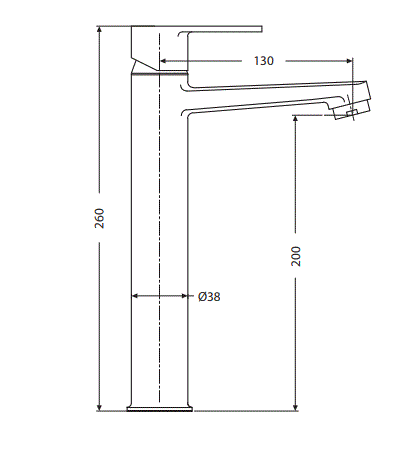 SINGLE LEVER BASIN MIXER TALL - HINDWARE FAUCETS -  ( POLISHED CHROME - FLUID-URBAN - 0x15 mm - 0inchX0.5inch )