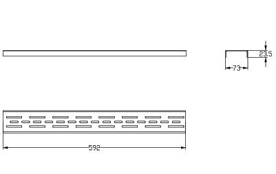 SHWR CHANNEL DRAIN(LINE-DESIGN)W/O BASE - AQUANT -  ( 304 STAINLESS STEEL -  - 600x80 mm - 24inchX3inch )
