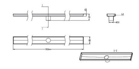 SHOWER  CHANNEL BASE 900MM LT W/O TOP - AQUANT -  ( 304 STAINLESS STEEL -  - 0x0 mm - 0inchx0inch )