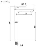 SL TALL BOY BASIN MXR W/PIPES&WASTE COUP - AQUANT -  ( GOLD -  - 0x0 mm - 0inchx0inch )
