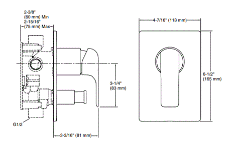 FORE LINE AT235 RBS TRIM ASSY - KOHLER POPULAR -  ( POLISHED CHROME - POPULAR - 0x0 mm - 0inchX0inch )