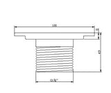 BRASS DRAIN WITH ANTI COCKROACH - AQUANT -  ( CHROME -  - 100x100 mm - 4inchX4inch )