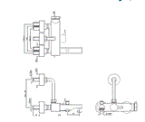 EXPOSED THERMOSTATIC BATH & SHOWER MIXER 3-IN-1 SYSTEM - JAQUAR FAUCETS -  ( BLACK MATT - FLORENTINE PRIME - 0x15 mm - 0inchX0.5inch )