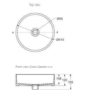 MICA ROUND VESSEL - KOHLER LUXURY -  ( WHITE - LUXURY - 425x330 mm - 13.2inchX0inch )
