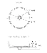 MICA ROUND VESSEL - KOHLER LUXURY -  ( WHITE - LUXURY - 425x330 mm - 13.2inchX0inch )