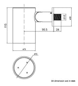 BRASS HYDRO SPOT WALL MOUNTED SHOWER WITH VELVET FLOW - AQUANT -  ( ROSE GOLD -  - 80x0 mm - 3.2inchX0inch )