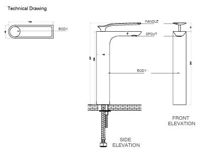 SL TALL BOY BASIN MXR W/PIPES&WASTE COUP - AQUANT -  ( MATT BLACK -  - 0x0 mm - 0inchx0inch )