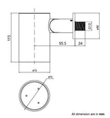 BRASS HYDRO SPOT WALL MOUNTED SHOWER WITH VELVET FLOW - AQUANT -  ( BRUSHED GOLD -  - 80x0 mm - 3.2inchX0inch )