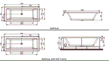 FONTE BUILT-IN BATH TUB - JAQUAR WELLNESS - ( WHITE - FONTE - 1800x800 mm - 72inchX32inch )