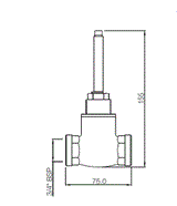 EXTRA HEAVY BODY OF CONCEALED STOP COCK - JAQUAR FAUCETS - ( CHROME - ALLIED - 0x0 mm - 0inchX0inch )