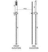 BRASS HAND SHWR W/1.5 MTR HOSE&HOOK - AQUANT -  ( GRAPHITE GREY -  - 0x0 mm - 0inchx0inch )