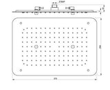 FALSE CEILING 2INLET INST.KIT FOR370X250 - ARTIZE FAUCET -  ( CHROME - RAINJOY - 375x250 mm - 15inchX10inch )