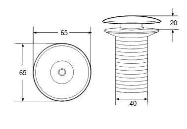 CERAMIC POP UP WASTE COUPLING - AQUANT -  ( ROYAL NAVY -  - 125x32 mm - 5inchX1.28inch )