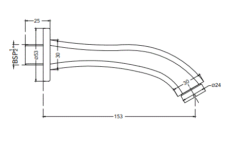 BATH TUB SPOUT - HINDWARE FAUCETS -  ( POLISHED CHROME - ARMADA-GLAMOUR - 0x15 mm - 0inchX0.5inch )
