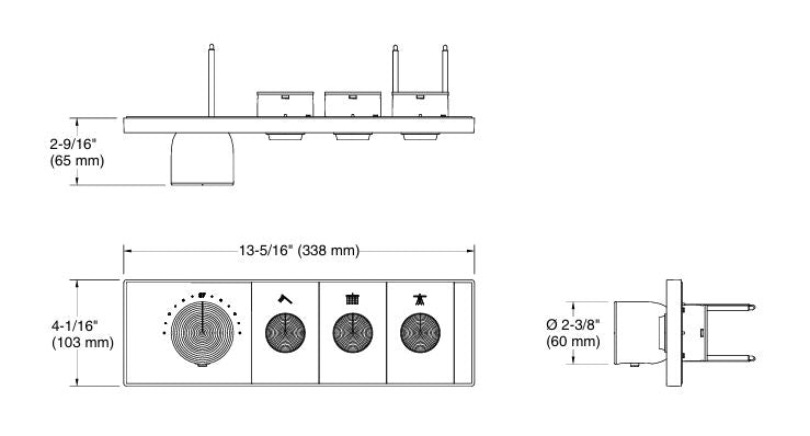 ANTHEM RECESSED EXPOSED PART MECH THERM/CONT 2IN/3OUT - KOHLER LUXURY -  ( POLISHED CHROME - LUXURY - 0x0 mm - 0inchx0inch )
