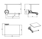 BRASS TOILET PAPER HOLDER WITH SHELF - AQUANT -  ( BRUSHED GOLD - HERITAGE SERIES - 0x0 mm - 0inchx0inch )