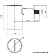 BRASS HYDRO SPOT WALL MOUNTED SHOWER WITH WATERFALL FLOW - AQUANT -  ( BRUSHED GOLD -  - 80x0 mm - 3.2inchX0inch )