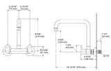 JULY-WALL MOUNT KITCHER MIXER - KOHLER POPULAR -  ( POLISHED CHROME - POPULAR - 0x15 mm - 0inchX0.5inch )