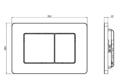 SS FLUSH PLATE - AQUANT -  ( ROSE GOLD -  - 0x0 mm - 0inchx0inch )