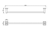 CONCEPT SQUARE TOWEL RACK - AMERICAN STANDARD -  (  - CONCEPT SQUARE - 0x15 mm - 0inchX0.5inch )