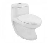 EWC ONE PC P -TRAP 180MM W/PP SOFT CLOSE SEAT COVER - ESSCO SWARE -  ( WHITE - COSMO - 390x710 mm - 15.6inchX28.4inch )
