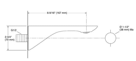 MODERNLIFE EDGE-BATH SPOUT W/O. DIVERTER - KOHLER LUXURY -  ( ROSE GOLD - LUXURY - 0x0 mm - 0inchx0inch )