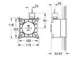 ROUGH-IN SOUND MODULE - GROHE -  ( CHROME - G7 - GROHE F-DIGITAL - 0x125 mm - 0inchX5inch )