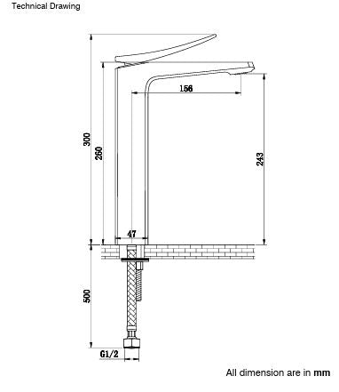 SINGLE LEVER TALL BRASS BASIN MIXER FOAM FLOW - AQUANT -  ( BRUSHED ROSE GOLD - WAVE SERIES - 0x0 mm - 0inchx0inch )