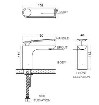 BRASS BASIN MIXER - AQUANT -  ( GOLD -  - 0x0 mm - 0inchx0inch )