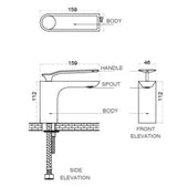 BRASS BASIN MIXER - AQUANT -  ( GOLD -  - 0x0 mm - 0inchx0inch )