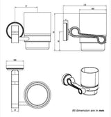 BRASS TUMBLER HOLDER - AQUANT -  ( BRUSHED GOLD - HERITAGE SERIES - 0x0 mm - 0inchx0inch )