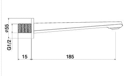 PLAIN SPOUT - AQUANT -  ( ROSE GOLD -  - 0x0 mm - 0inchx0inch )