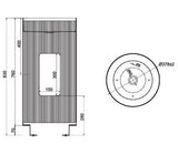 FREE STANDING WASH BASIN W/PEDESTAL POP-UP WASTE COUPLING - AQUANT -  ( MATT ROSE GOLD -  - 830x380 mm - 33.2inchX15.2inch )