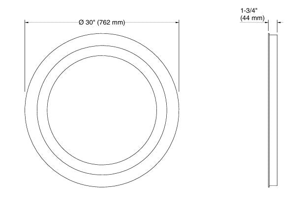 ROUND INSET LIGHTED MIRROR - KOHLER LUXURY -  (  - LUXURY - 0x762 mm - 30inchX0inch )