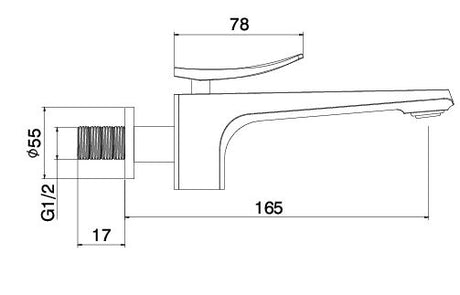BRASS BIB COCK - AQUANT -  ( ROSE GOLD - WAVE SERIES - 0x0 mm - 0inchx0inch )